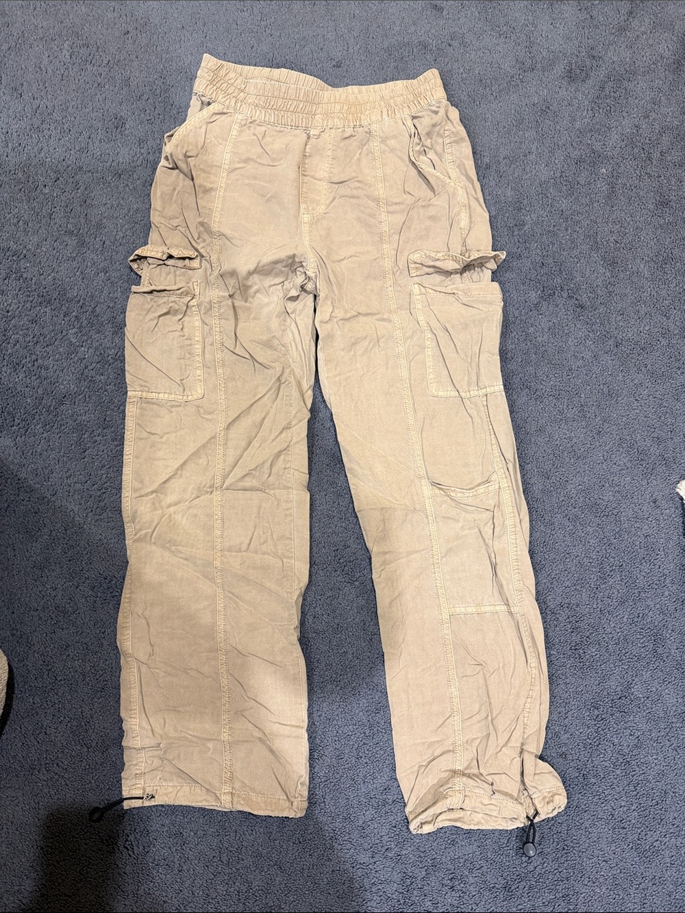Forever 21 Khaki Drawstring Cargo Pants